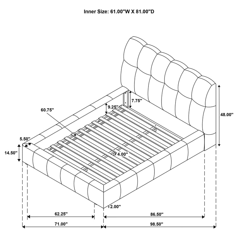 Nollet Panel Platform Bed