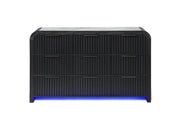 Beckett Wht/Blk Dresser W/ LED