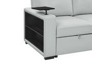 U0212 Blanche Silver Pull Out Sofa Bed