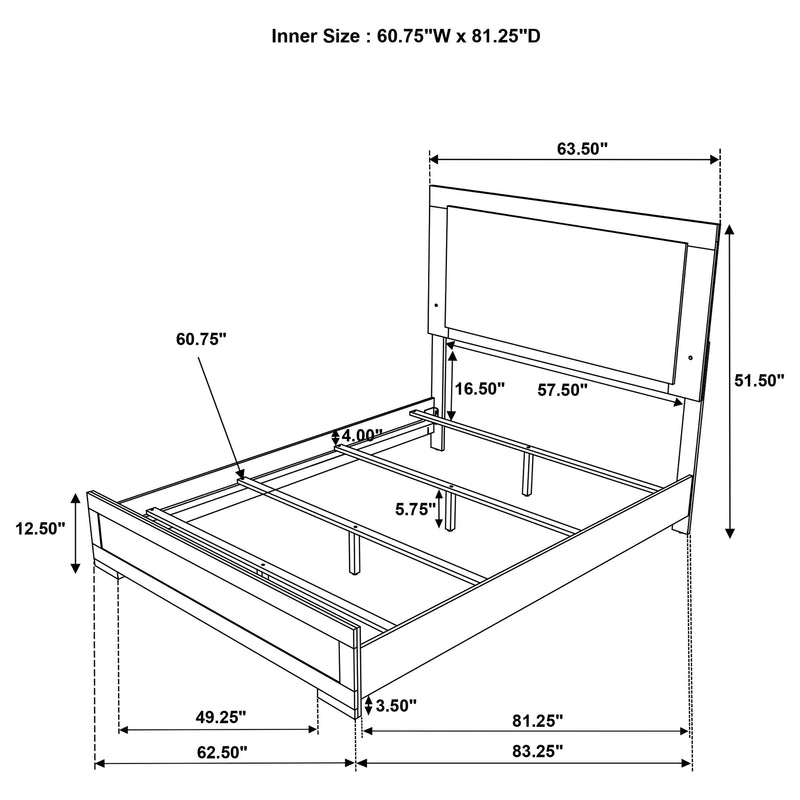 Hyland Panel Bed with LED Lighting