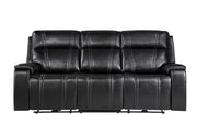 U8880 Black Leather Power Reclining Sofa