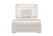 Clara Beige Bed with LED