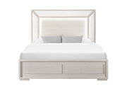 Clara Beige Bed with LED