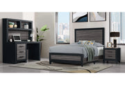 Lisbon Grey and Black Nightstand