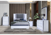 Ylime Smooth White Dresser with LED