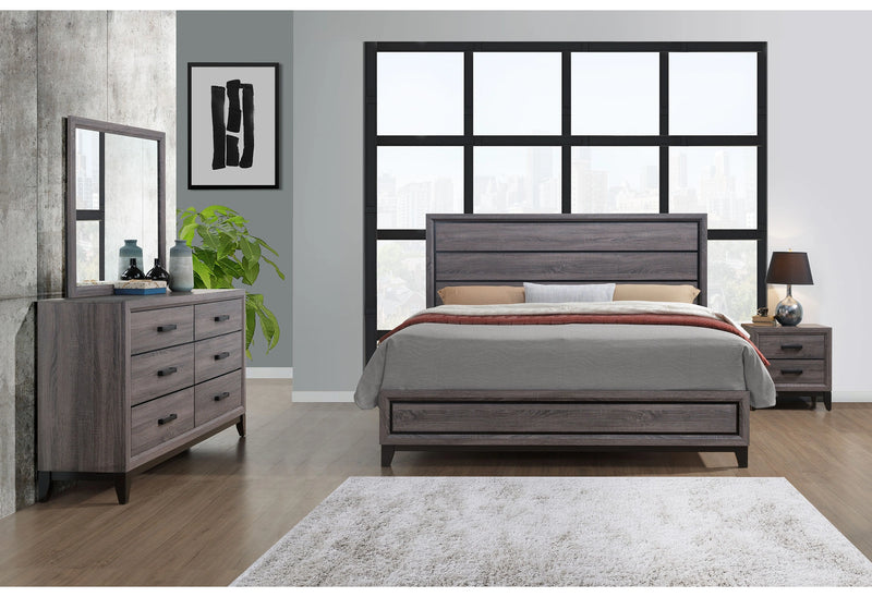 Kate Bed, Dresser, Mirror, Nightstand
