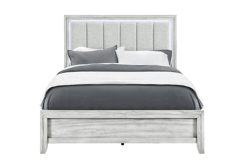 Elsie Grey Bed with LED