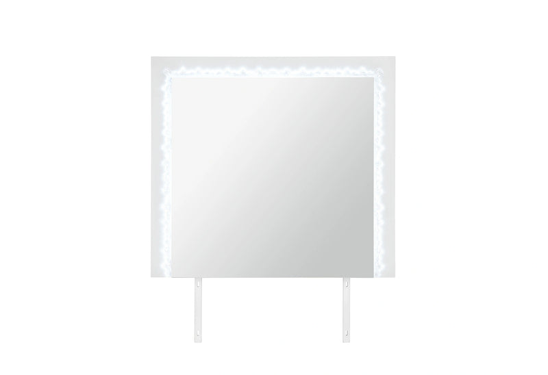 Naomi Silver Marble Mirror with LED