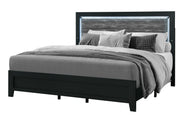 Reid Black Bed with LED