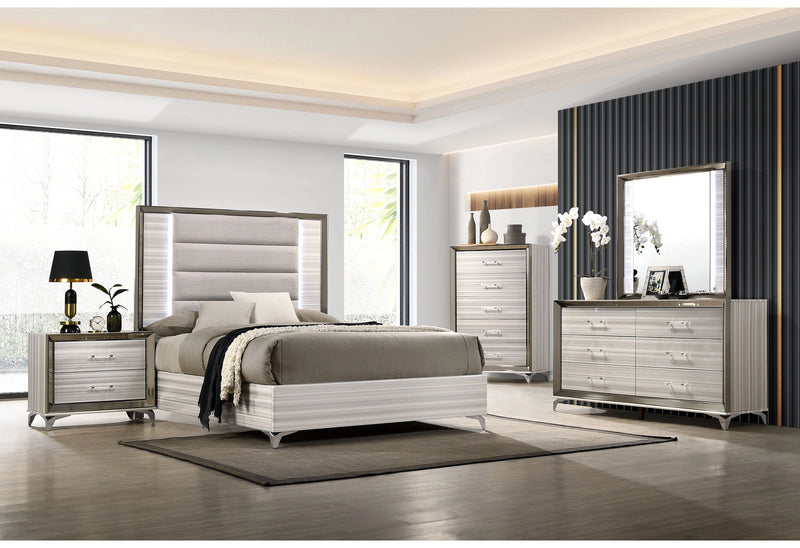 Zambrano White Mirror with LED