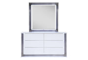 Ylime Smooth White Mirror with LED