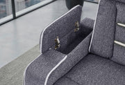 U1895 Grey P2 Reclining Sofa/Console Reclining Loveseat/Recliner