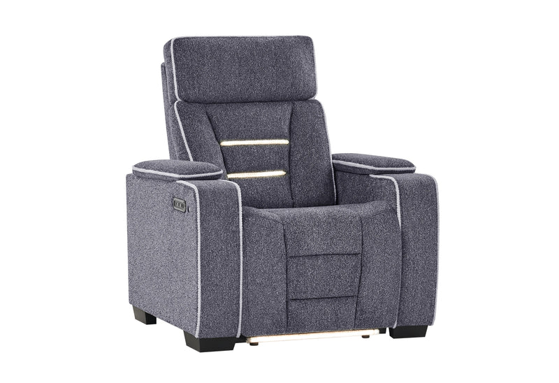 U1895 Grey P2 Recliner with IS and LED