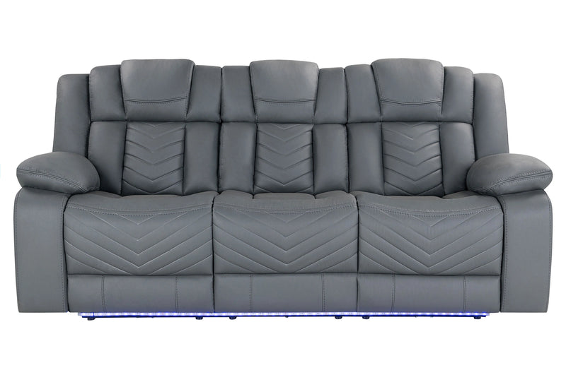 U7068 Grey 10 Pwr Rec Sofa/Pwr Console Rec Loveseat/Pwr Recliner W/LED