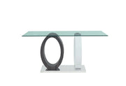 D1628 Dining Table and 6 D03 Black Dining Chairs