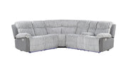 U6028 Grey Sectional with LED