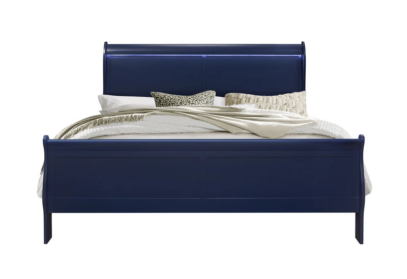 Charlie Bed with LED, Dresser, Mirror, Nightstand