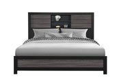 Lisbon Grey/Black Bookcase Bed