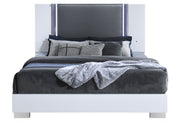 Ylime Smooth White Bed, Dresser, Mirror, Nightstand