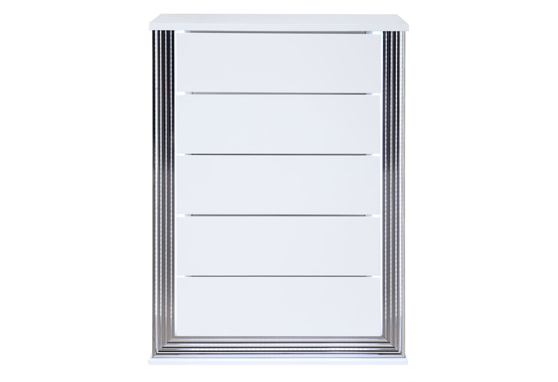 Ylime Smooth White Chest with LED