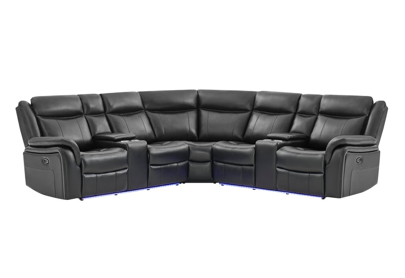UM02 BLACK SECTIONAL