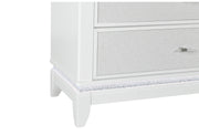 Alina White Nightstand with LED and USB