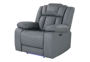 U7068 Grey 10 Pwr Rec Sofa/Pwr Con Rec Loveseat with LED