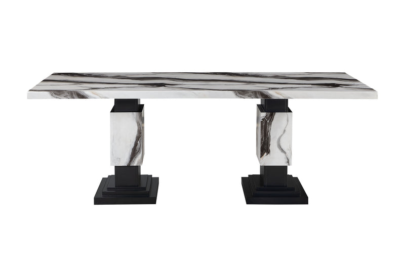 D12 DINING TABLE AND 6 DINING CHAIRS