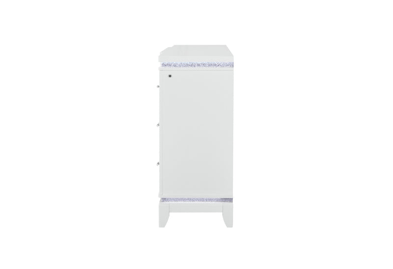 Alina White Dresser with LED