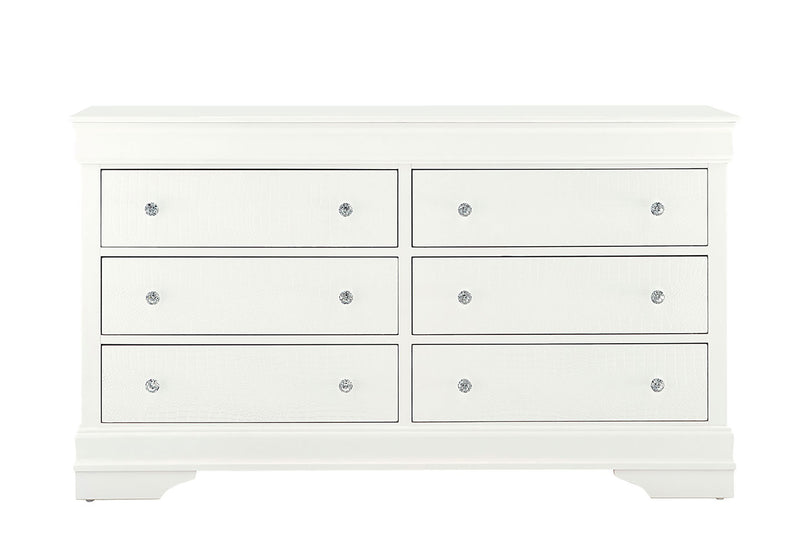 POMPEI METALLIC WHITE DRESSER