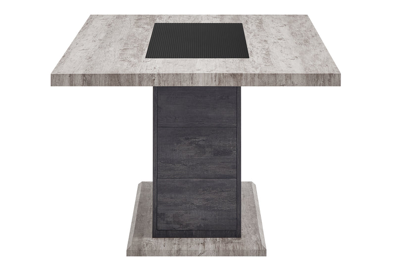 D8030 DINING TABLE WITH STORAGE DRAWERS AND STORAGE DOOR