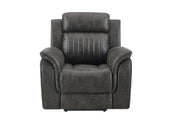 U8517 Grey Reclining Sofa/Console Reclining Loveseat