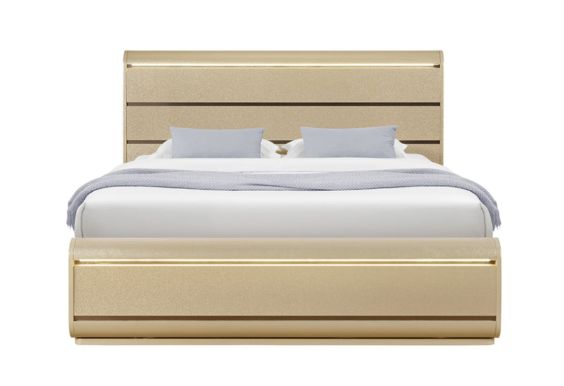 GENESIS GOLD KING BED WITH LED