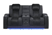 U8000 Pwr Console Rec Loveseat with PHR, LED and Speaker
