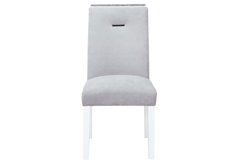 MONACO WHITE DINING TABLE + 8 MONACO DINING CHAIR