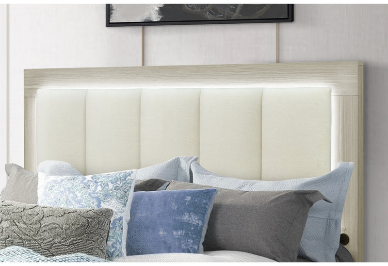 EMMA NATURAL/WHITE KING BED GROUP