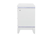 Alina White Nightstand with LED and USB