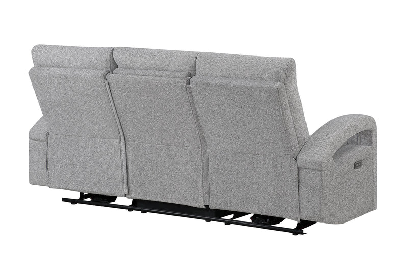 U6611 GREY 15 POWER RECLINING SOFA WITH LED