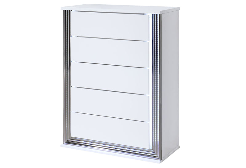 Ylime Smooth White Chest with LED