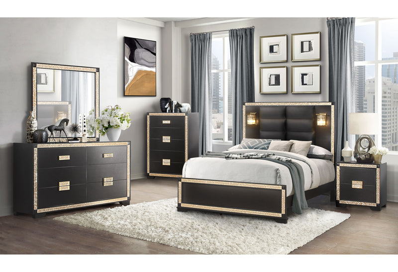 Blake Black/Gold Chest