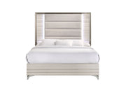 Zambrano White Bed with LED