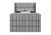 Isabella Grey Bed with LED, TV Lift, Speaker and Fireplace
