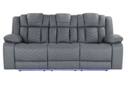 U7068 Grey 10 Pwr Rec Sofa/Pwr Console Rec Loveseat/Pwr Recliner W/LED